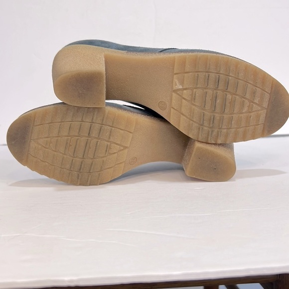 ANTHROPOLOGY JASPER AND JEERA BLUE SUEDE DESERT BOOT SZ 38 DENIM LOOK CREPE SOLE - Picture 5 of 8